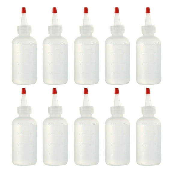HONMEET Small Squirt Plastic Condiment Bottles for Kitchen Use 10Pcs