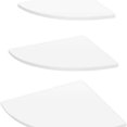 thumbnail image 1 of Estante de pared de esquina blanco, estante de esquina flotante de 3 niveles, estantes de pared, 1 of 5