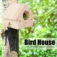 thumbnail image 3 of LIZEALUCKY Outdoor Innovative Wooden Bird House,Bird Houses for Outside ,Birdhouse Birds Nesting Breeding Cage Ornament Garden Decoration, 3 of 7