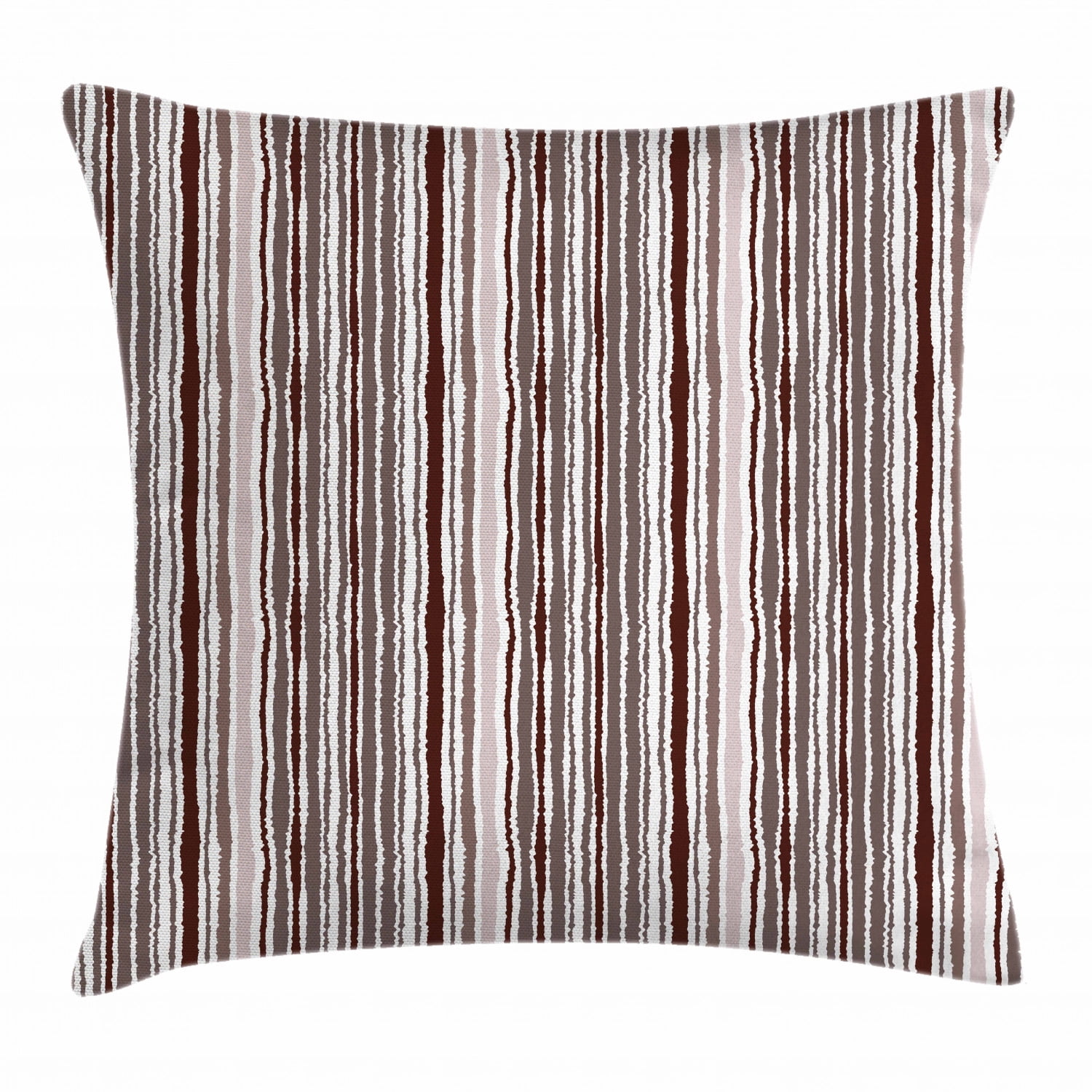 Geometric Throw Pillow Cushion Cover, Vertical Lines Torn Paper Style