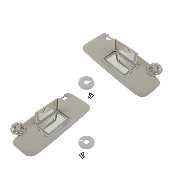 Gray Driver Passenger Side Sun Visor Pair for Chevrolet Cruze 2017 2018