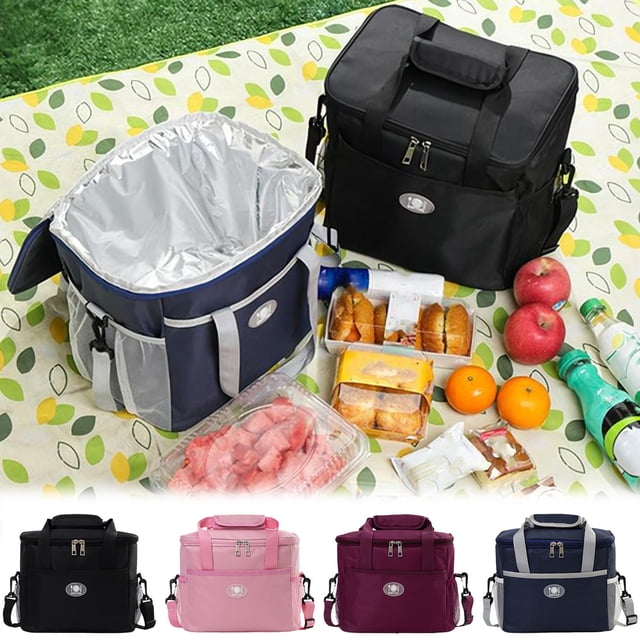 Xihbxyly Bolsa de Almuerzo de Gran Capacidad, Diseño Aislante E Impermeable, a Prueba de Fugas, Almacenamiento Portátil, Ideal para Picnics de Oficina y Viajes, Asas de Transporte Prácticas, Tamaño 2