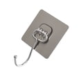 thumbnail image 4 of Perchero de pared ajustable con gancho autoadhesivo para almacenamiento, para cocina, baño, gris, L, 8x8cm Advancent HA003664-02×10, 4 of 6