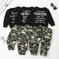 thumbnail image 6 of HCNTES Baby Boy Winter Clothes Toddler Boys Clothes Fall Winter Outfit Sets, Kids Outfits Sets 6M 12M 18M 2T 3T 2Pcs Set Boys Long Sleeved Letter Print Sweatshirt Trousers Suit, 6 of 6