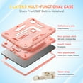 thumbnail image 3 of Rugged Case for Apple Pro 11 Inch 2024, Heavy Duty Shockproof Kickstand Handle Design with Shoulder Strap Kids Friendly Drop Protection Case for iPad Pro 11 M4 2024, Pink, 3 of 5