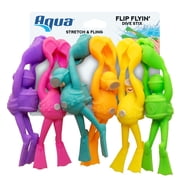 Aqua Unisex Flip Flying Multicolor Child Dive Stix Pool Diving Set, 6 Pieces, 6 in Length