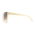 thumbnail image 4 of Inset Lens Square Flat Top Plastic High Temple Sunglasses Ivory Brown, 4 of 4