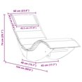 thumbnail image 2 of vidaXL Rocking Sun Lounger with Cushion Solid Wood Acacia, 2 of 5