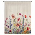 thumbnail image 2 of Pastoral Spring Floral Sheer Curtains 72 Inches Long, Rustic Summer Flower Botanical Light Filering Curtains, Breathable Simi Curtain Privacy Drapes for Living Room Bedroom Window Treatment, 2 of 9