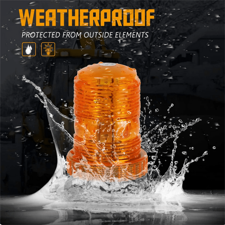 Gyrophare LED Stroboscopique 12V-24V - 2 Modes (flash/rotation) - Pour Camion, Van, Tracteur - IP67