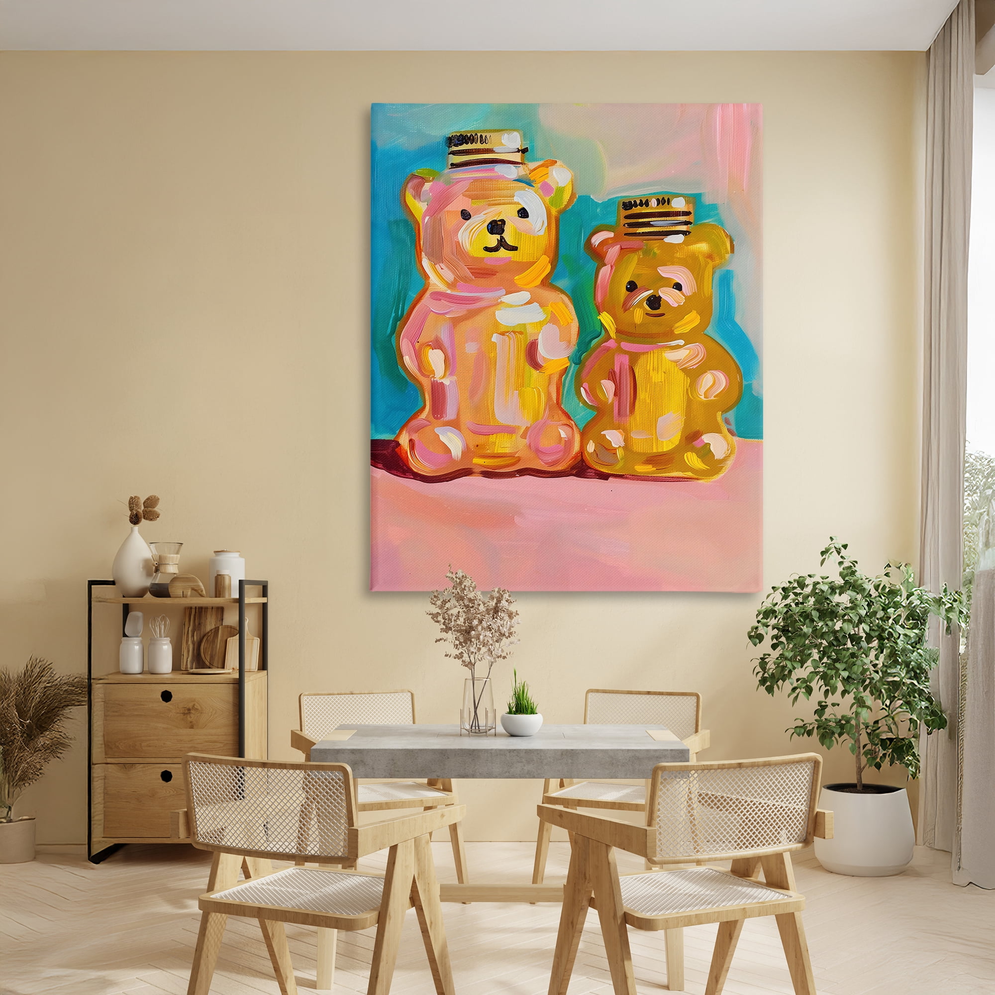 Stupell Industries Joyful Honey Bears Duo Canvas Wall Art, design by The Prints Vibe