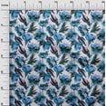 thumbnail image 2 of oneOone Rayon Medium Blue Fabric Florals Fabric For Sewing Printed Craft Fabric By The Yard 56 Inch Wide, 2 of 6