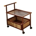 thumbnail image 4 of GROWTH TANK 2 Tier Rolling Cart Small Side Table Multipurpose Sturdy Organizer End Table for 70x40x70cm, 4 of 9