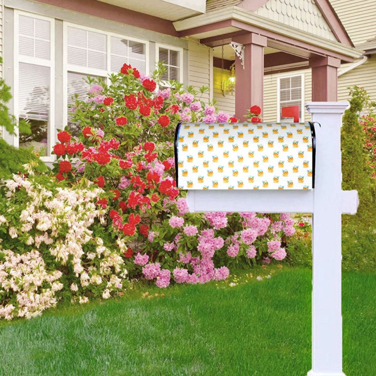Logiee Cute Duck Diver Print Post Letter Box Wrap Decor, Mailbox Cover Suitable for Standard Mailbox and Large Size Mailbox,Outdoor Yard Decoration-21x18 in