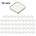 thumbnail image 1 of 50pcs Square Transparent Coin Capsule Holder Storage Box With Gaskets For Collectable Coin Medal 17/20/25/27/30mm Coin Organizer, 1 of 10