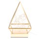 thumbnail image 2 of Elegante decoración de mesa con base para exhibir una hermosa cúpula de cristal con flores geométricas, 2 of 8