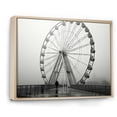 thumbnail image 2 of Designart "Dizzying Heights Grey Ferris Wheel" Architecture Floater Framed Wall Decor, 2 of 7