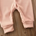 thumbnail image 4 of Solid color button knit jumpsuit overall clothing long sleeve one piece baby jumpsuit, 4 of 4