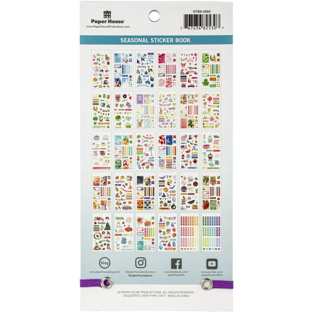 Paper House Sticker Book 30/SheetsSeasonal