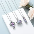 thumbnail image 4 of 3 Pack Cremation Urn Necklace for Ashes for Women Men Heart Lotus Cross Cylinder Cremation Jewelry for Ashes Loved One Memorial Keepsake Pendant, 4 of 5