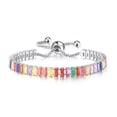 thumbnail image 1 of Pulsera de circonitas de color europeo y americano para mujer, cadena de tenis de cristal ajustable con diamantes, 1 of 1