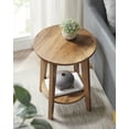 thumbnail image 5 of Round End Table Farmhouse Small Side Table Living Room Corner Table Drink Table Rustic Walnut, 5 of 7