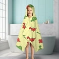 thumbnail image 6 of Yellow Cartoon Dinosaurs Pattern Hooded Bath Towel，50"x30" for Ages 3 To 12 Kids, Quick Dry Lightweight Soft Microfiber Hood Beach Towel Cover Up for Kids, 6 of 7
