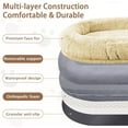 thumbnail image 5 of Human Dog Bed,Washable Giant People Dog Bed 10 CM Thick Memory Foam Large Oversize Pet Bed with Plump Pillow, Blanket, Strap - Beige 71''x45''x12'', 5 of 6