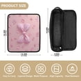 thumbnail image 4 of Hair Tool Organizer Bag with Heat Resistant Mat Removable Travel Storage Case for Hot Air Brushes Curling Irons Butterfly Knot Decoration, 4 of 8