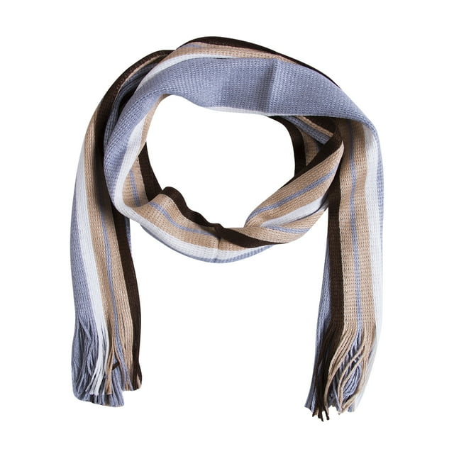 Sunisery Mens Winter Warm Cotton Scarfs Vertical Stripe Scarf for Men