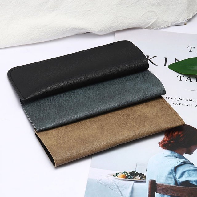 3 Estuches Suaves para Gafas, 3 Piezas, Estuche para Gafas de Cuero PU, Bolsa de Lectura para Mujeres, Hombres y niños