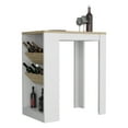 thumbnail image 2 of Kitchen Island Counter With White And Pine Look. Extra Storage. Fantastic For Meal Baking Planning Procedures. 41" High, 91" Wide, 58" Deep. Ready To Assemble Swiftly Color. Superb Cooking, 2 of 3