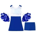 thumbnail image 6 of YONGHS Kids Girls Cheerleading Halloween Outfits Sequins Dance Dress+Shorts+Pom Poms, 6 of 6