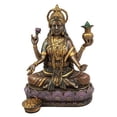 thumbnail image 2 of Ebros Hindu Goddess Lakshmi Meditating On Lotus Throne Statue 6.5"Tall Figurine, 2 of 7