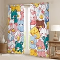 thumbnail image 2 of jejeloiu Cartoon Bear Blackout Curtains Set of 2 (52x84 Each),Sweet Dessert Cheese Window Curtains,Colorful Cute Aniaml Curtains and Drapes For Girls Boys,Microfiber Bedroom Decor, 2 of 6