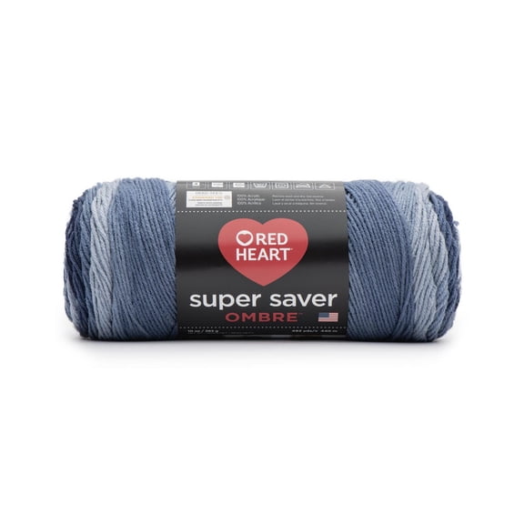 Red Heart® Super Saver® Ombre™ Yarn, Acrylic #4 Medium, 10oz/283g, 482 Yards