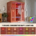 thumbnail image 4 of MEISSALIVVE Full Spectrum Infrared Sauna for Home, 2-3 Person Western Red Cedar Sauna Room, 59 Inch Wide, 3D Fast Heat Near/Mid/Far Infrared, Bluetooth & Tempered Glass Door, 240V 2600W, 4 of 9