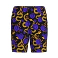 thumbnail image 4 of Wukai Golden Snake And Purple Rose Men’s Short Pajama Pants With Pockets Soft Sleep Pj Shorts for Men-Medium, 4 of 6