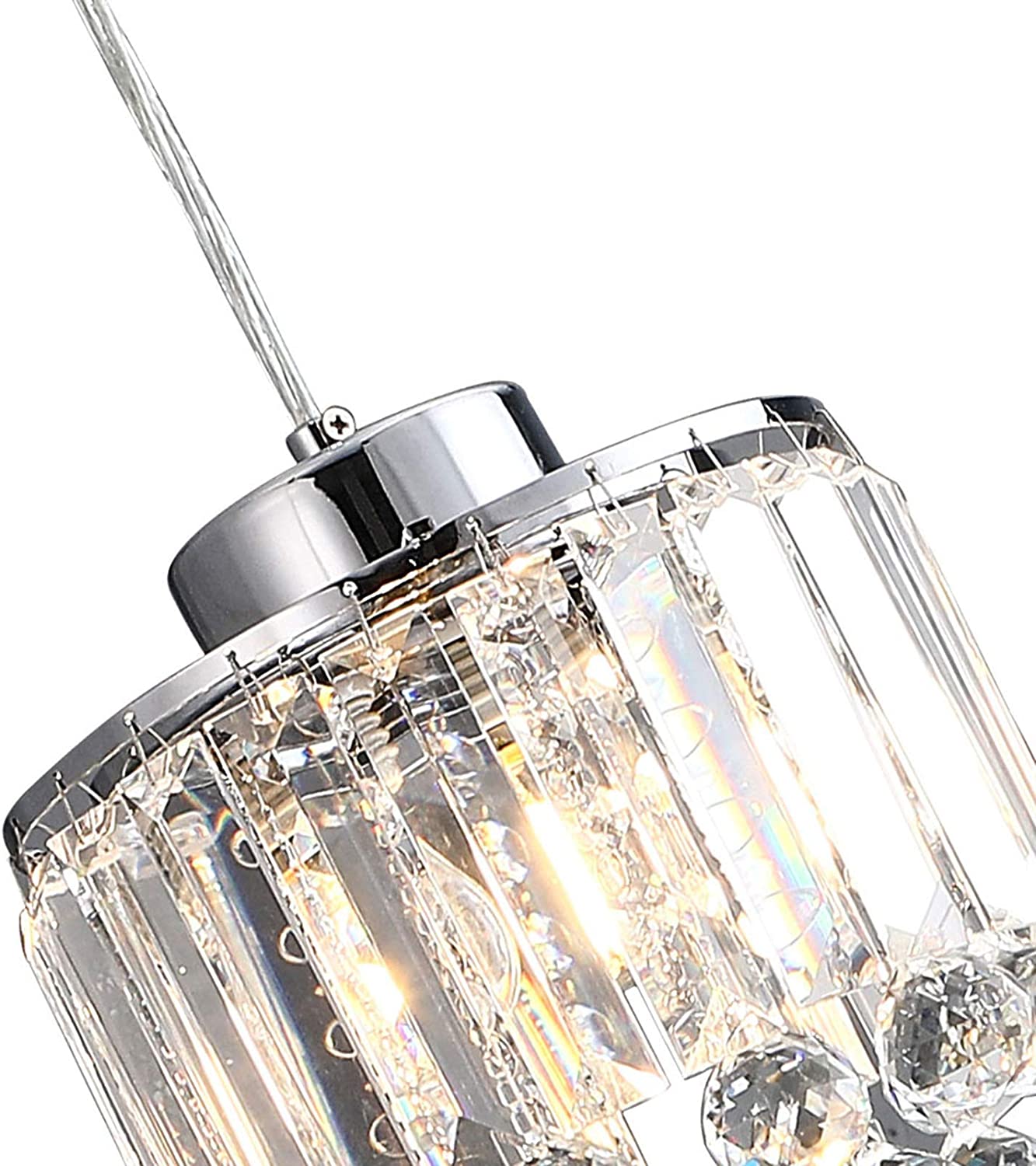 MONIPA Modern Simple Electric Transparent Crystal Chandelier 3 Pack