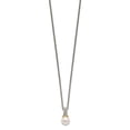 thumbnail image 2 of Auriga 925 Sterling Silver Rhodium-plated with 14K Accent 8-9 mm Freshwater Cultured Pearl Necklace for Women 18", 2 of 6