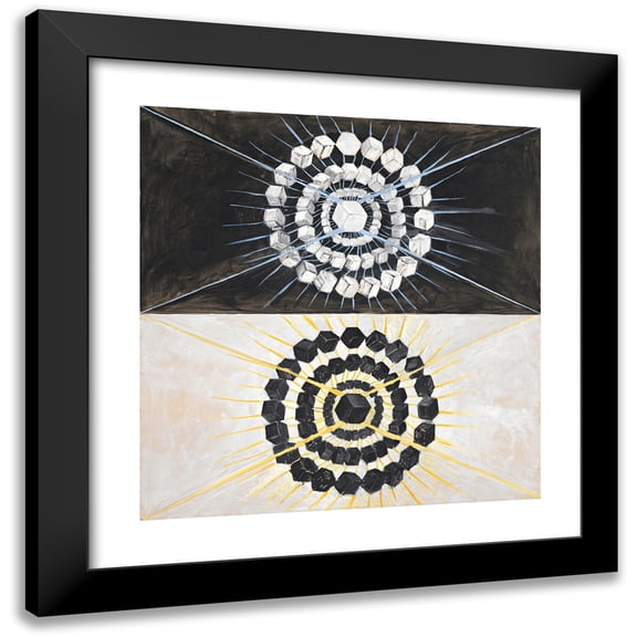 Hilma af Klint 12x12 Black Modern Framed Museum Art Print Titled - Group IX, Suw No. 8, the Swan, No. 8 (1915)