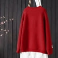 thumbnail image 7 of SELONE Oversized Sweaters for Women Winter Crewneck Tops Ribbed Long Sleeve Pullover Cozy Soild Knitwear Red Free Size, 7 of 7