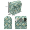 thumbnail image 5 of Moroccan Lounger Chair Bag, Colored Tiled Pattern Geometrical Diagonal and Triangle Forms Oldest Craft, High Capacity Storage with Handle Container, Lounger Size, Green Teal White, by Ambesonne, 5 of 5