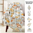 thumbnail image 3 of Corgi Blanket for Kids Adults, Cute Dog Pattern Throw Blankets, Soft Plush Fleece Flannel Blanket for Couch, Corgi Gift for Corgi Lovers Room Decor 50x40 Inch, 3 of 6