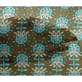 thumbnail image 4 of oneOone Viscose Chiffon Fabric Leaves & Floral Block Print Fabric BTY 42 Inch Wide, 4 of 4