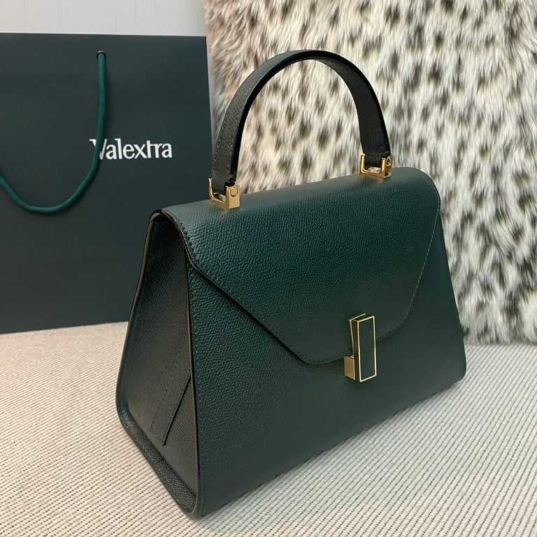 Designer Bag Iside Top Handle Medium Bag with Adjustable Shoulder Strap Emerald Green Walmart