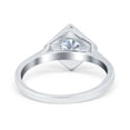 thumbnail image 4 of Round Solitaire Engagement Ring Simulated Cubic Zirconia 925 Sterling Silver Size 8, 4 of 5