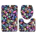 thumbnail image 1 of Billuyoard Juego de alfombrillas con estampado de baño de 3 uds., alfombra antideslizante con Pedestal, tapa, cubierta de inodoro, alfombra de Juegos de accesorios de baño ocho, 1 of 5