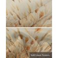 thumbnail image 6 of Wild Plant Linen Curtain Valance for Bedroom/Bathroom/Kitchen/Office/Living/Dining Room Window,Vintage Botanical Leaves Yellow Rod Pocket Topper Decorative Cafe Drapes Panel 42"x18", 6 of 6