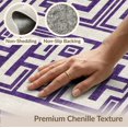 thumbnail image 6 of ODIKA 8'x10' Washable Area Rug Non-Slip Chair-Friendly Mat Greece Greek Key Meander Stripe Interlocking Bands Border Maze for Dining Room, Large Office, Lounge, 6 of 7